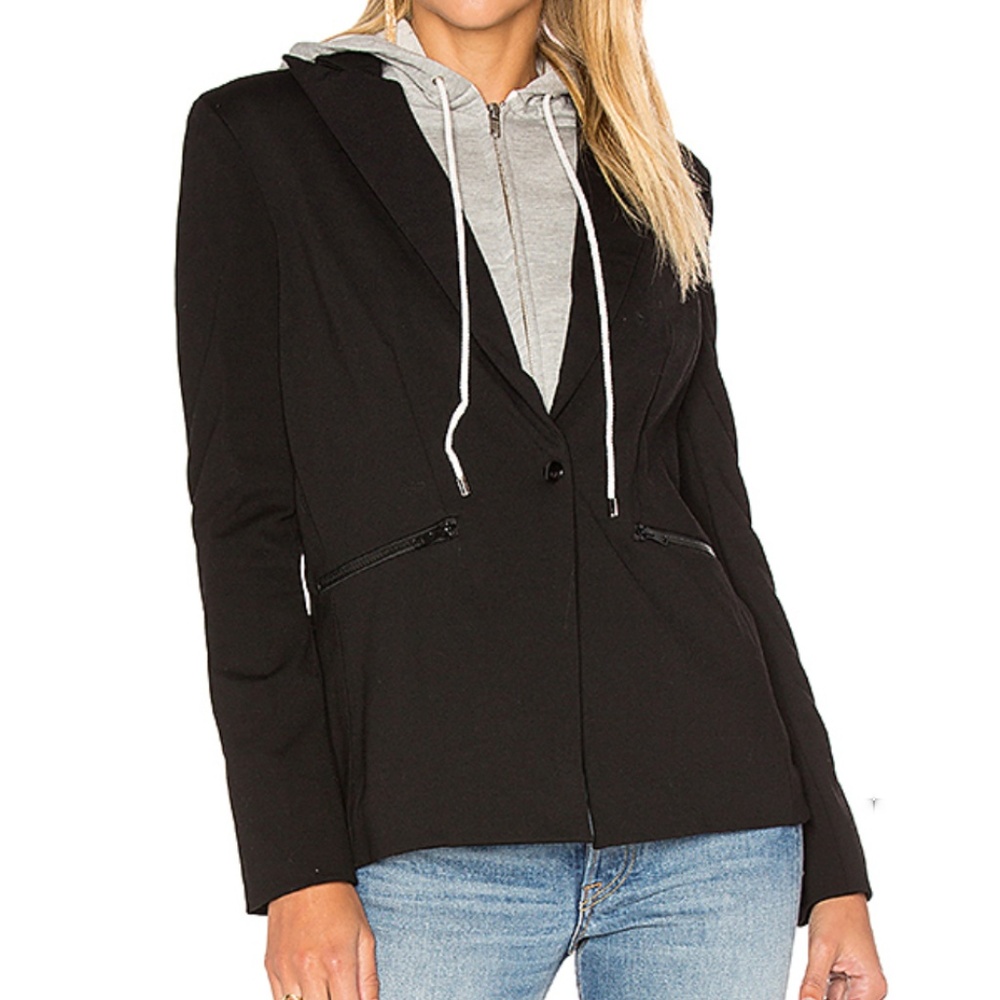 Central Park West Hooded Blazer Jacket
